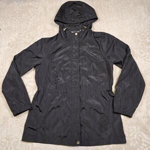 CI SONO - Women's Medium Jacket - hooded Windbreaker/rain Coat Black